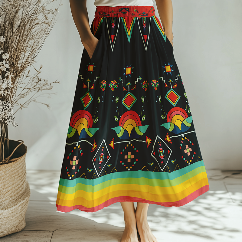 Horizon Blossom Dark Skirt