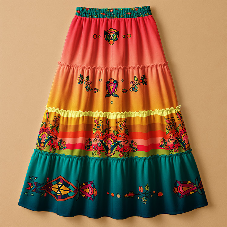Abundant Harvest Three Tier Skirt