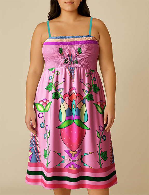 Heartberry Bloom Pink Smock Top Dress