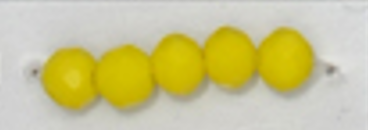 6mm Rondelle Glass Bead - Lush Lemon