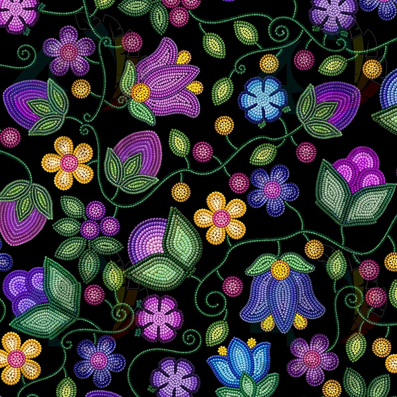 Bloom Uplift Black Cotton Poplin