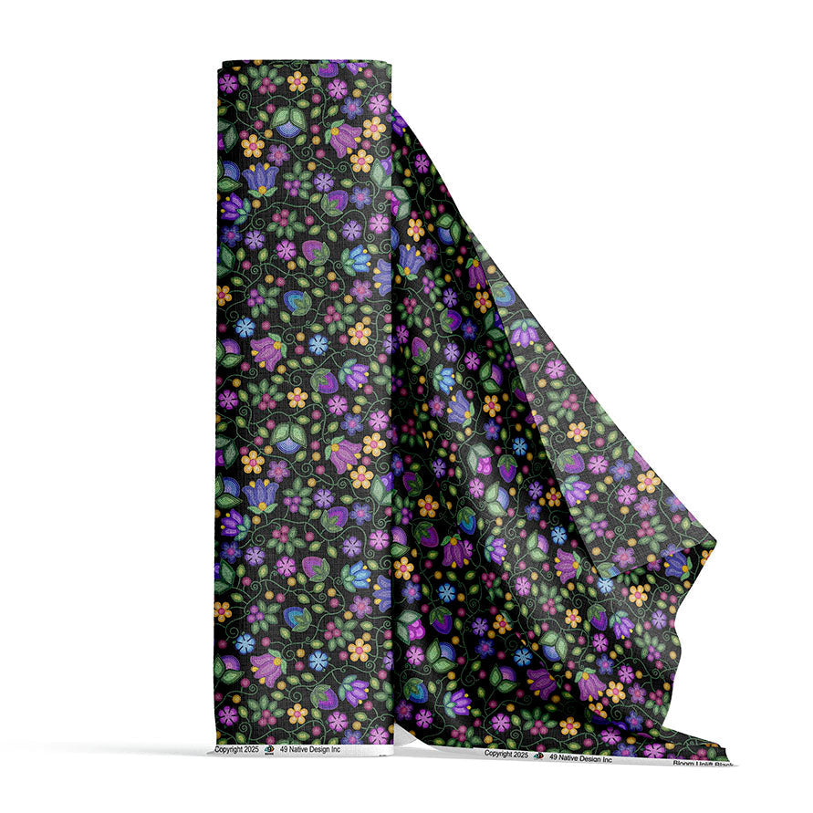 Bloom Uplift Black Cotton Poplin
