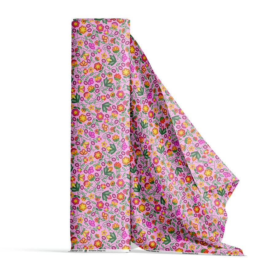 Boreal Bounty Pink Cotton Poplin