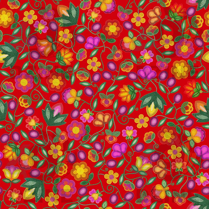 Boreal Bounty Red Cotton Poplin