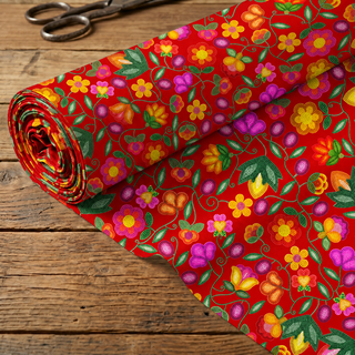 Boreal Bounty Red Cotton Poplin