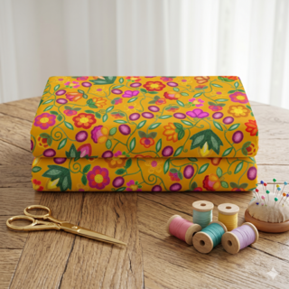 Boreal Bounty Yellow Cotton Poplin