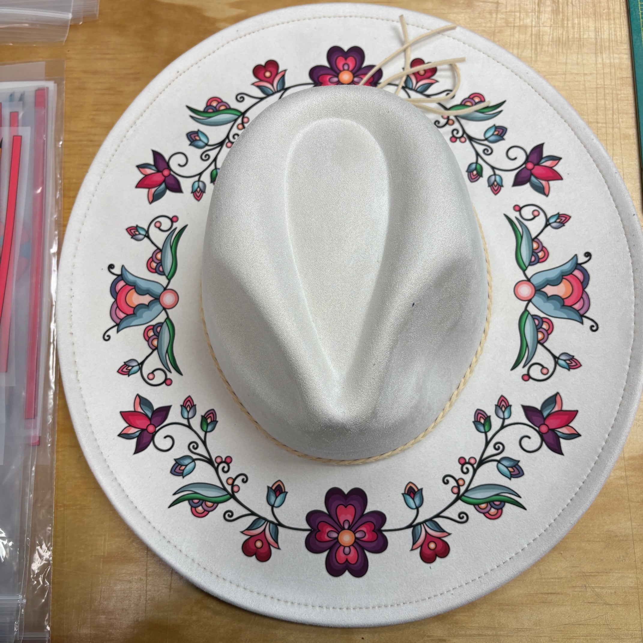 Amber Evening Garland Fedora Hat