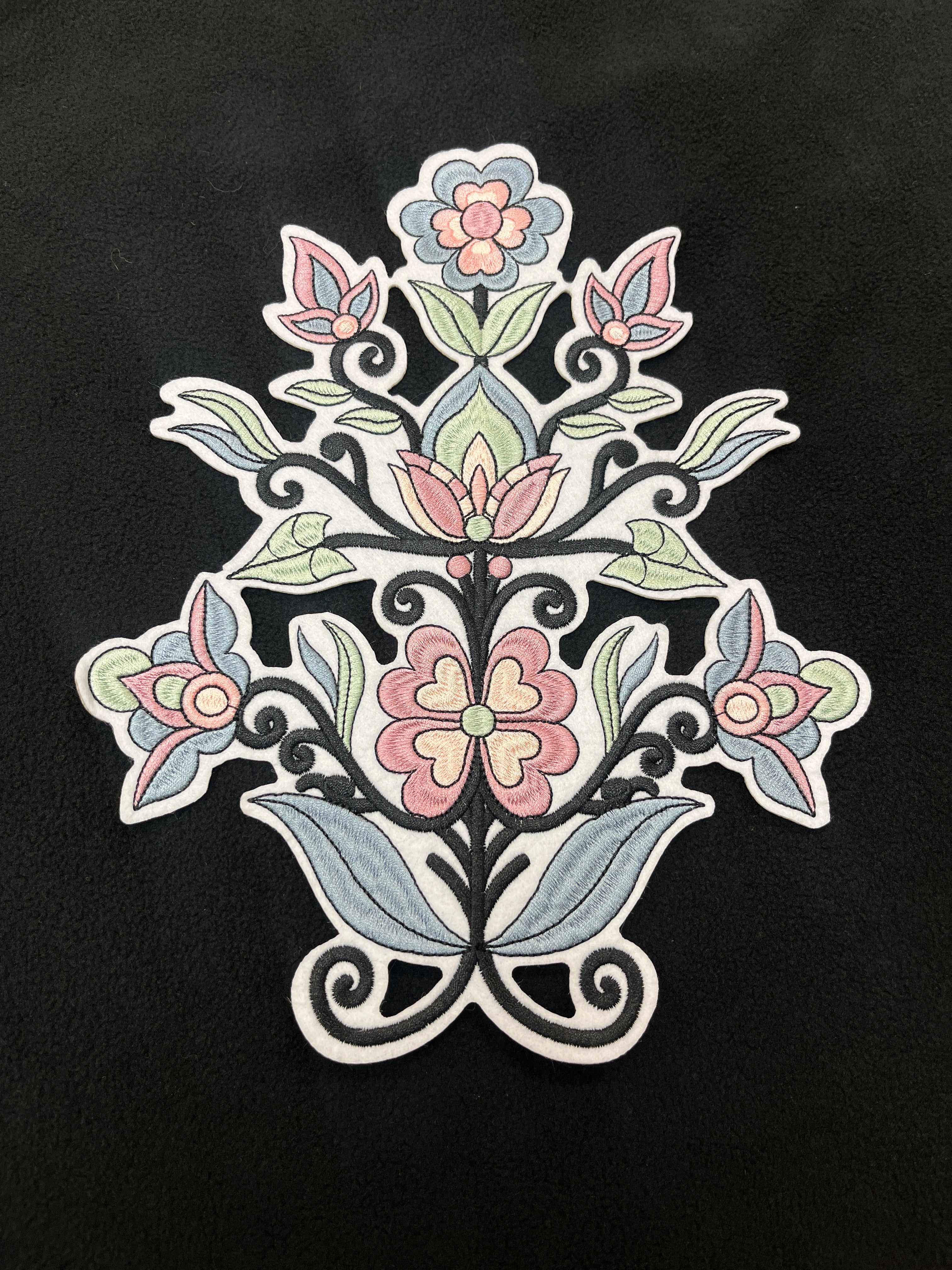 Frostfall Radiance Embroidery Heat Transfer