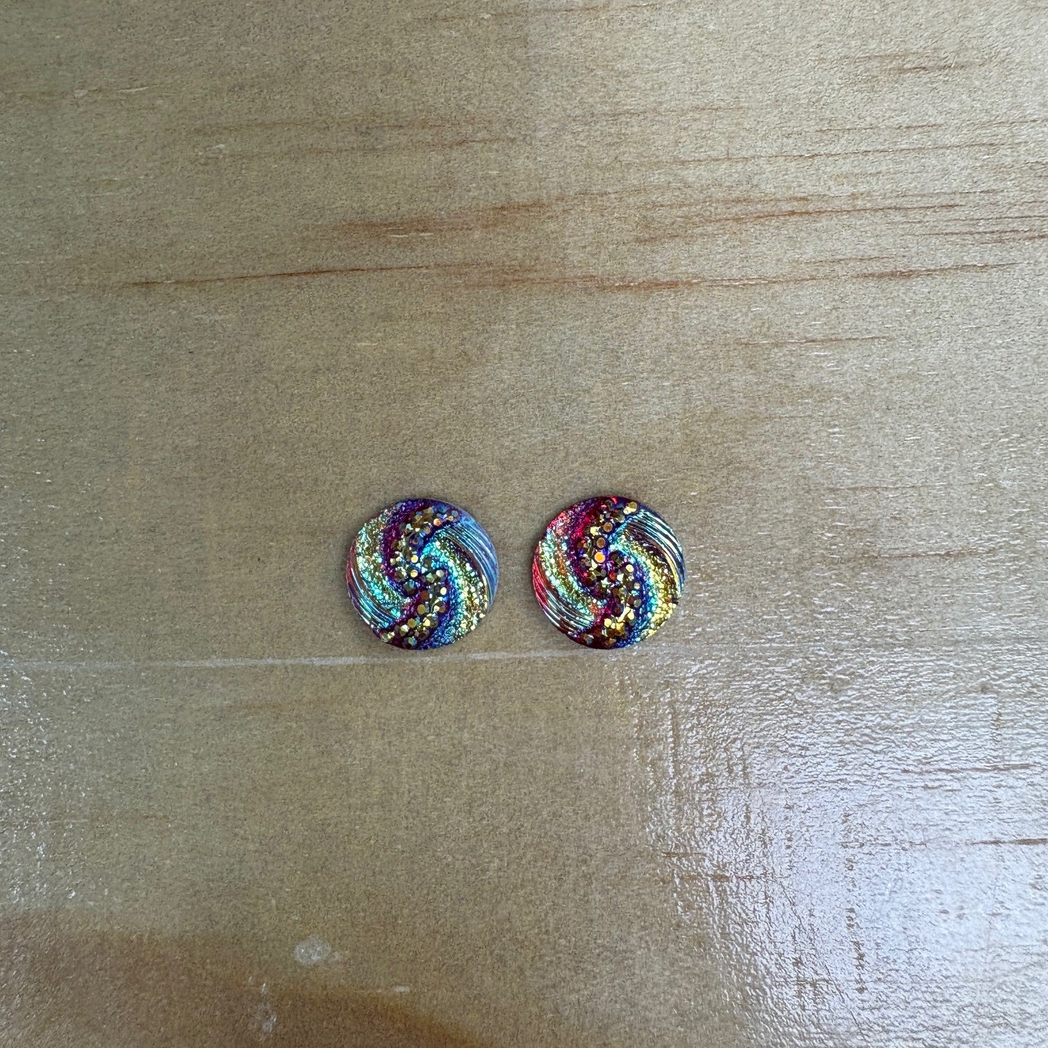 Small Swirl Cabochons Set of 2