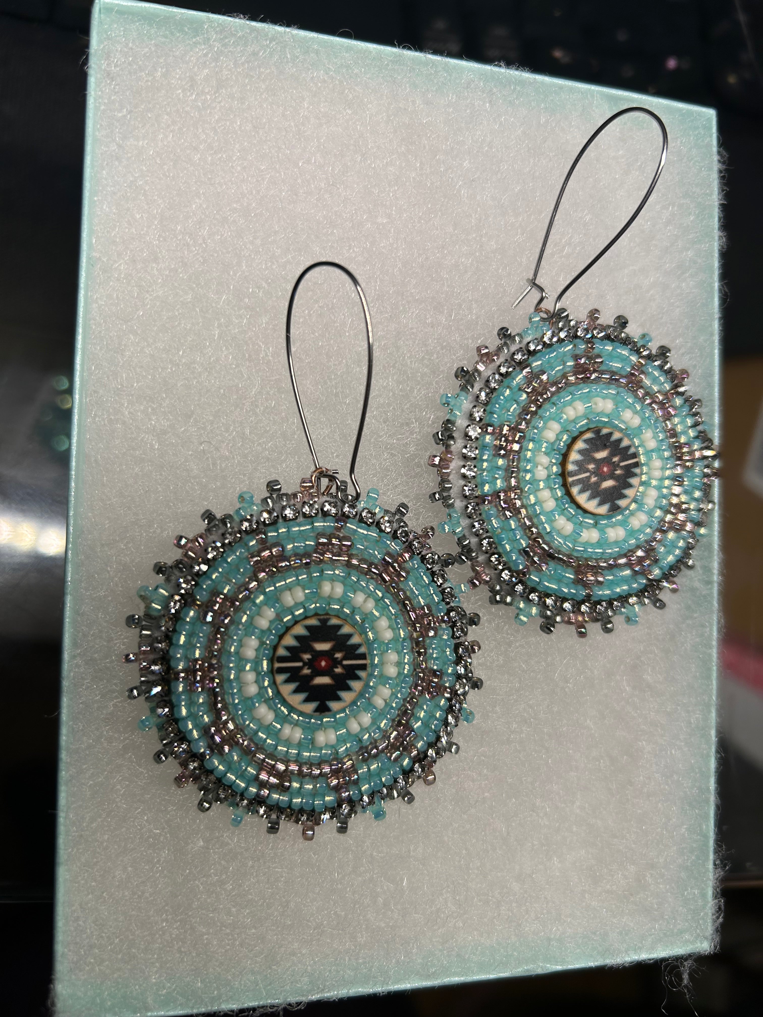 Karin Moen Purple and Blue Star Earrings