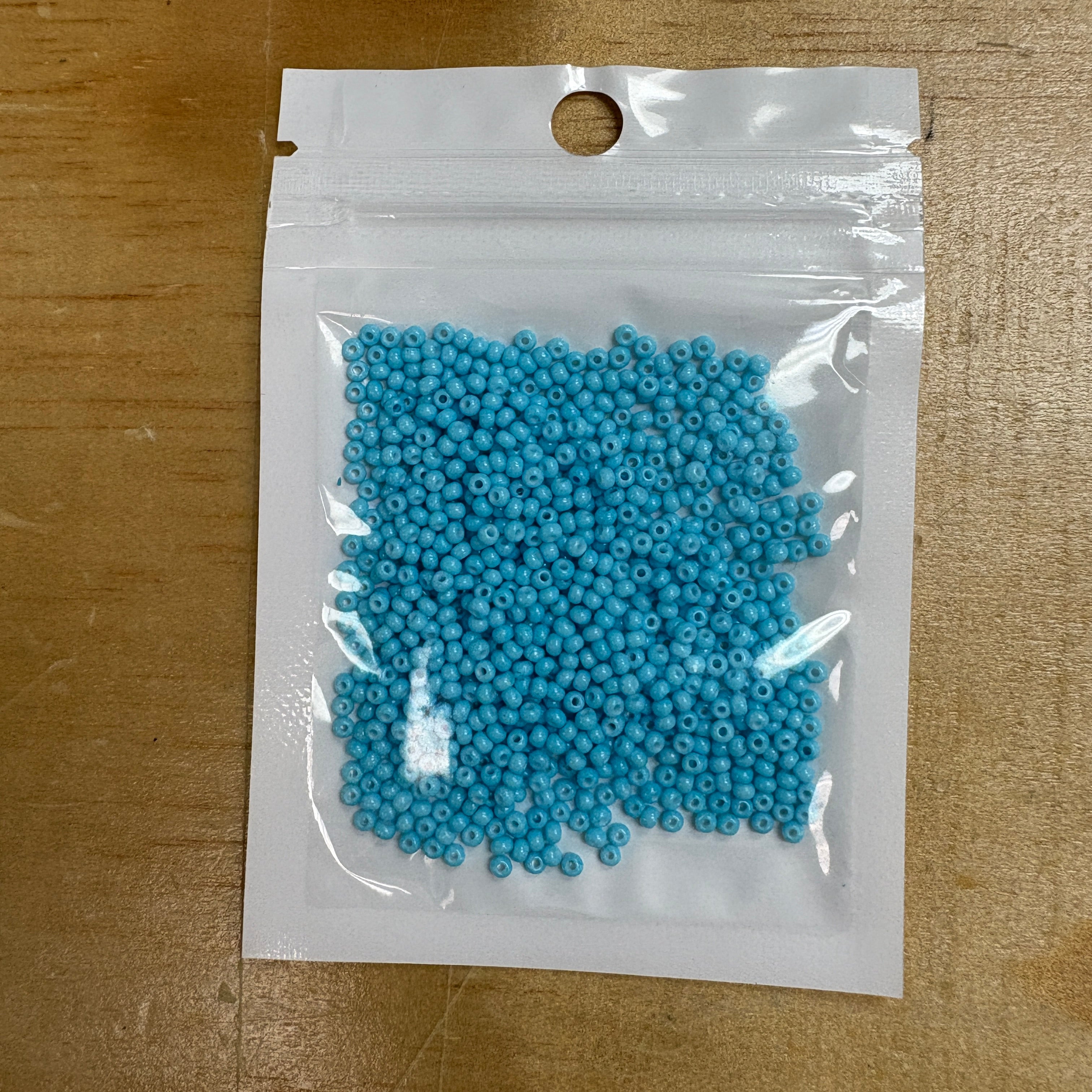 2mm Glass Seed Beads Size 12/0 - Turquoise