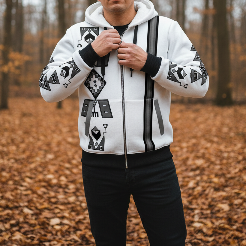 Thunder Drum Men's Sherpa Hoodie