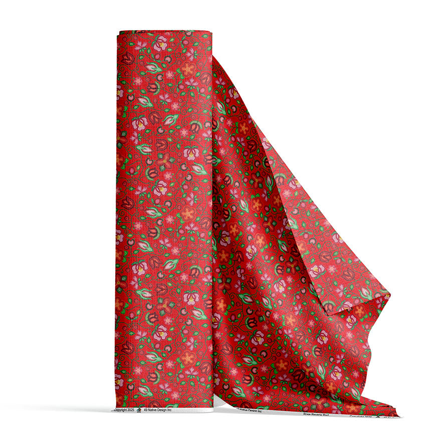 Rose Reverie Red Cotton Poplin