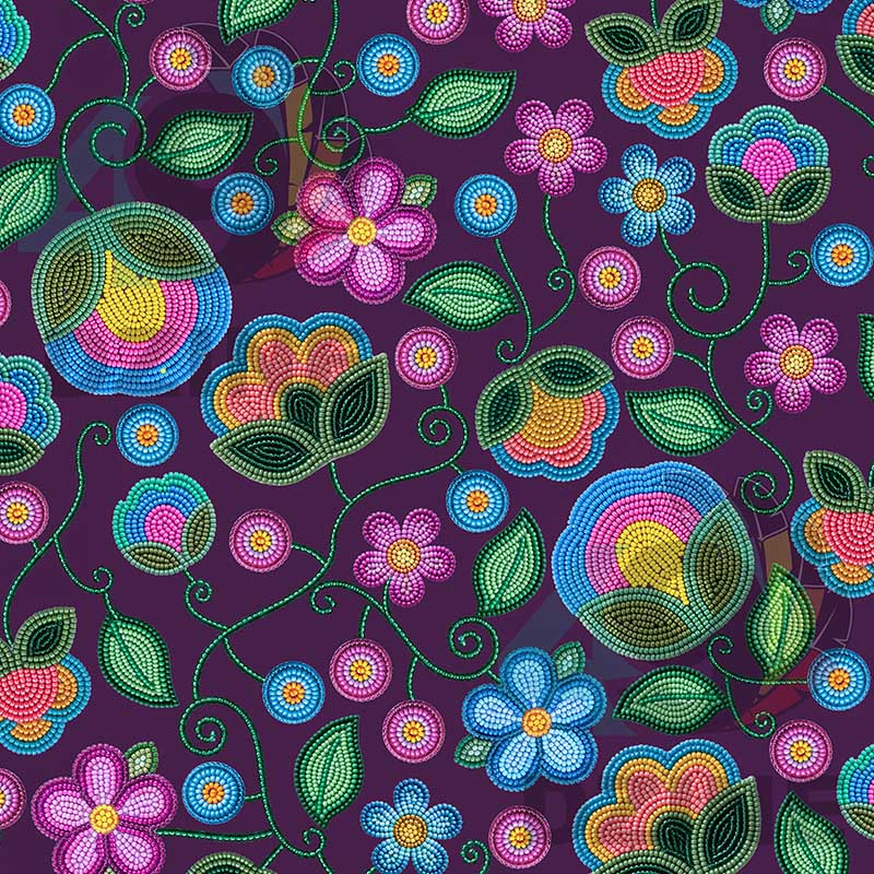 Turquoise Sunbeam Violet Cotton Poplin