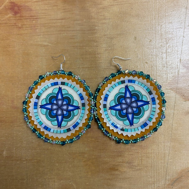Handmade Hide Beaded Earrings