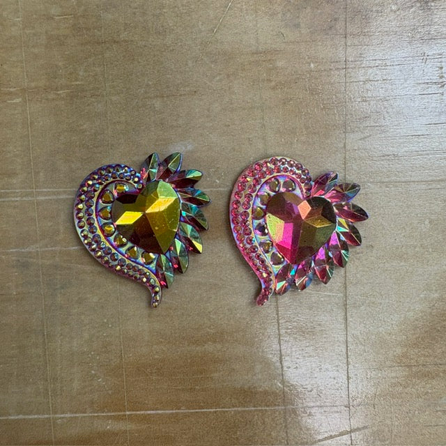 Heart Scale Cabochons Set of 2