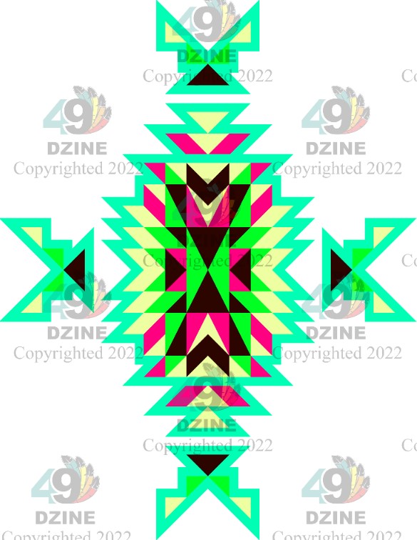 6-inch Geometric Transfer Geo Directions Tipis