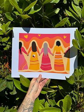 Bada Jean Tangerine Ribbon Skirt Print