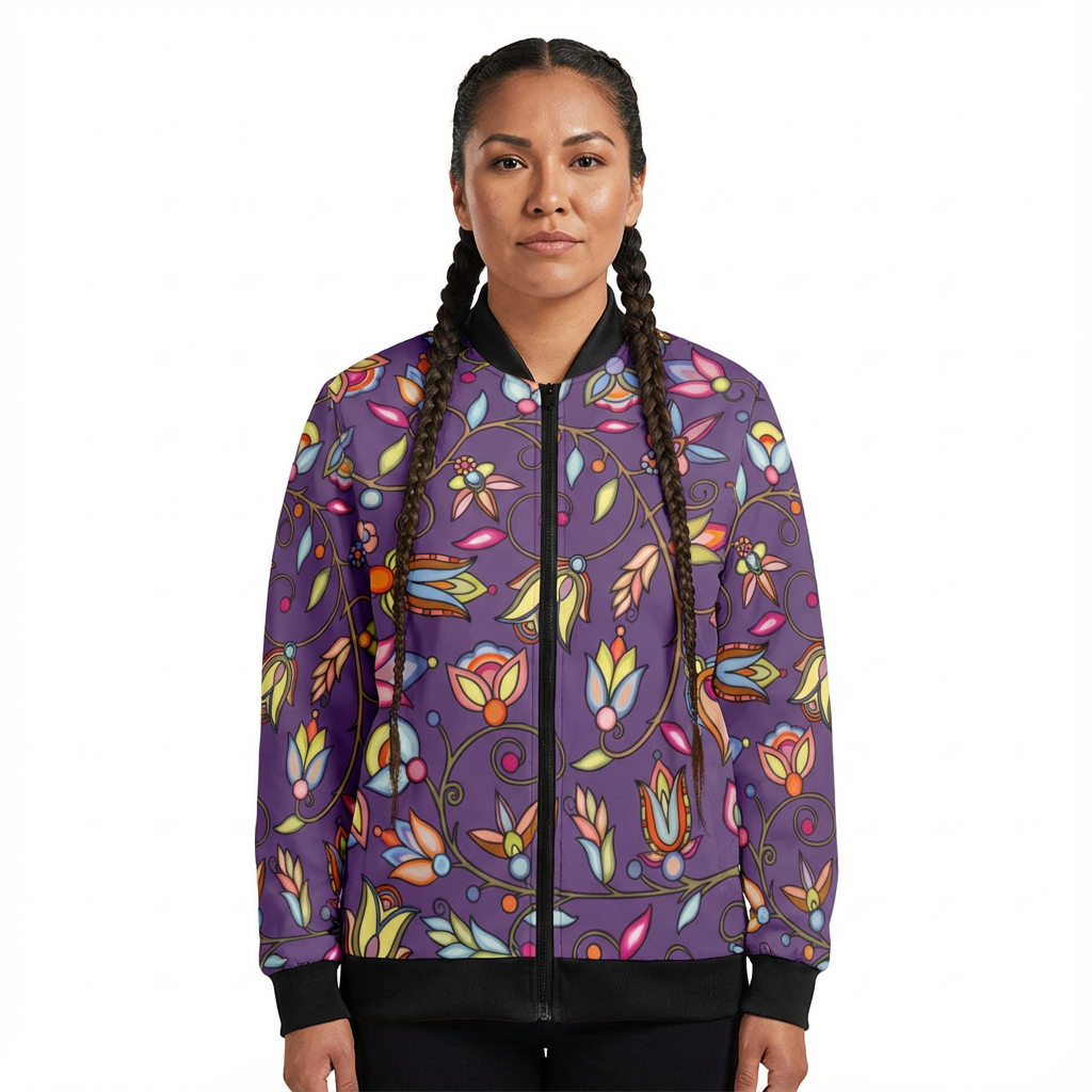 Buffalo Bloom Nightcloud Zippered Collared Lightweight Jacket