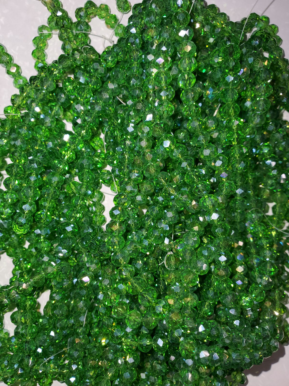 6mm Rondelle Glass Bead - Crystal Autumn