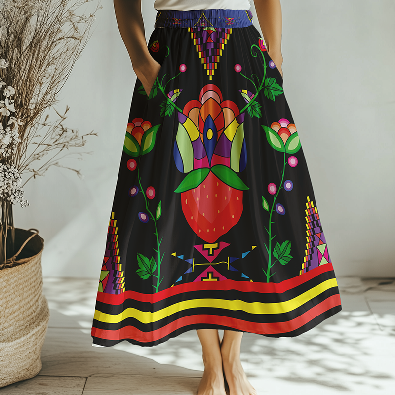 Heartberry Bloom Dark Skirt