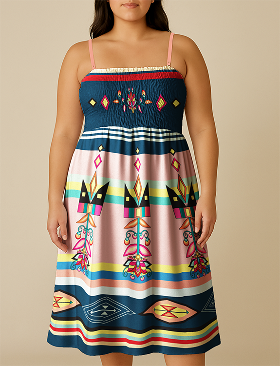 Crown of the Prairie Dark Smock Top Dress