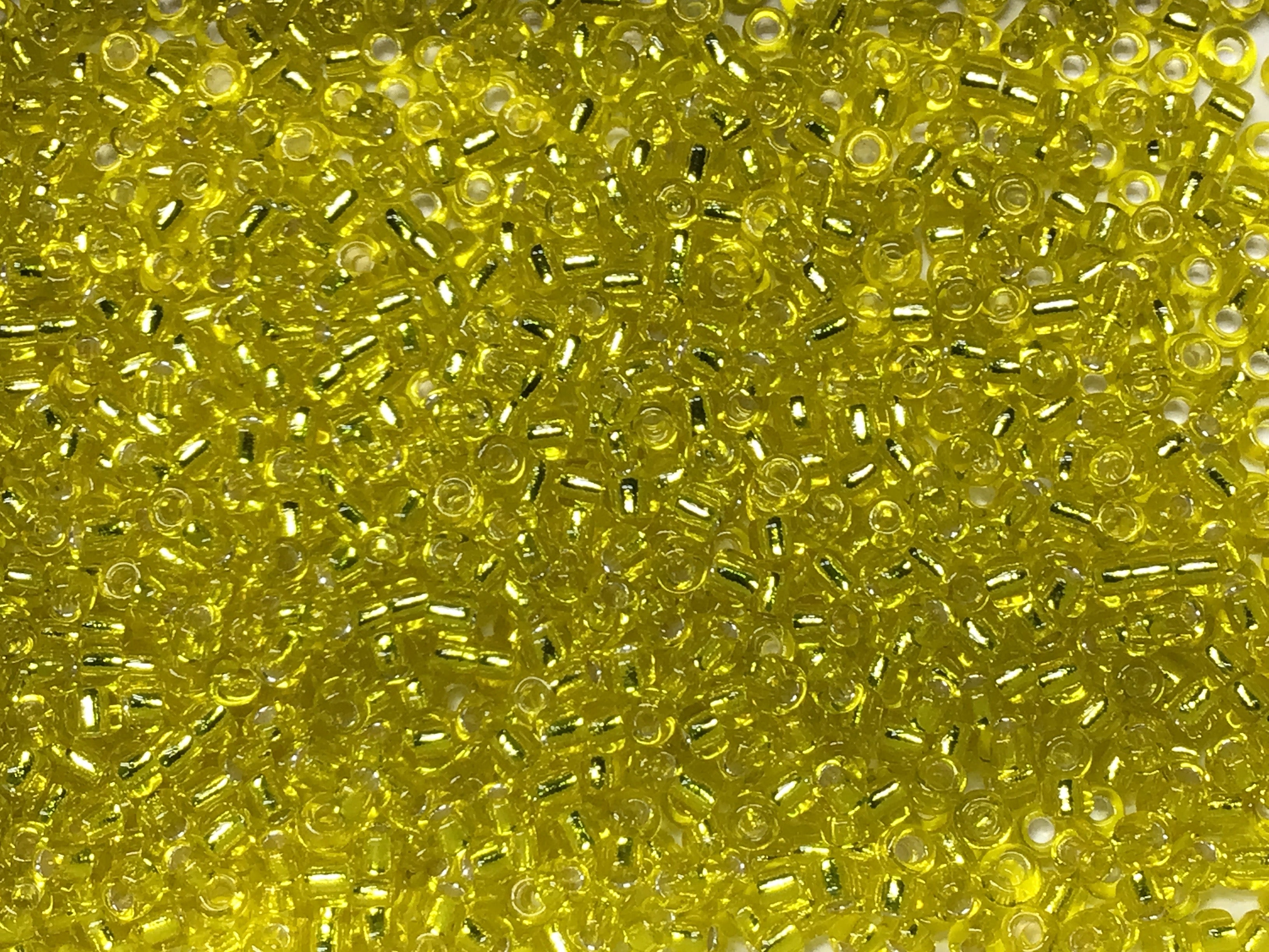 Silver Lined RR Seed Beads Size 11/0 - Lemon
