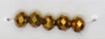 6mm Rondelle Glass Bead - Crystal Burn