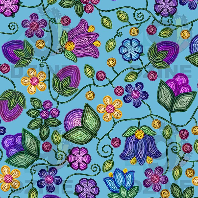 Bloom Uplift Sky Cotton Poplin