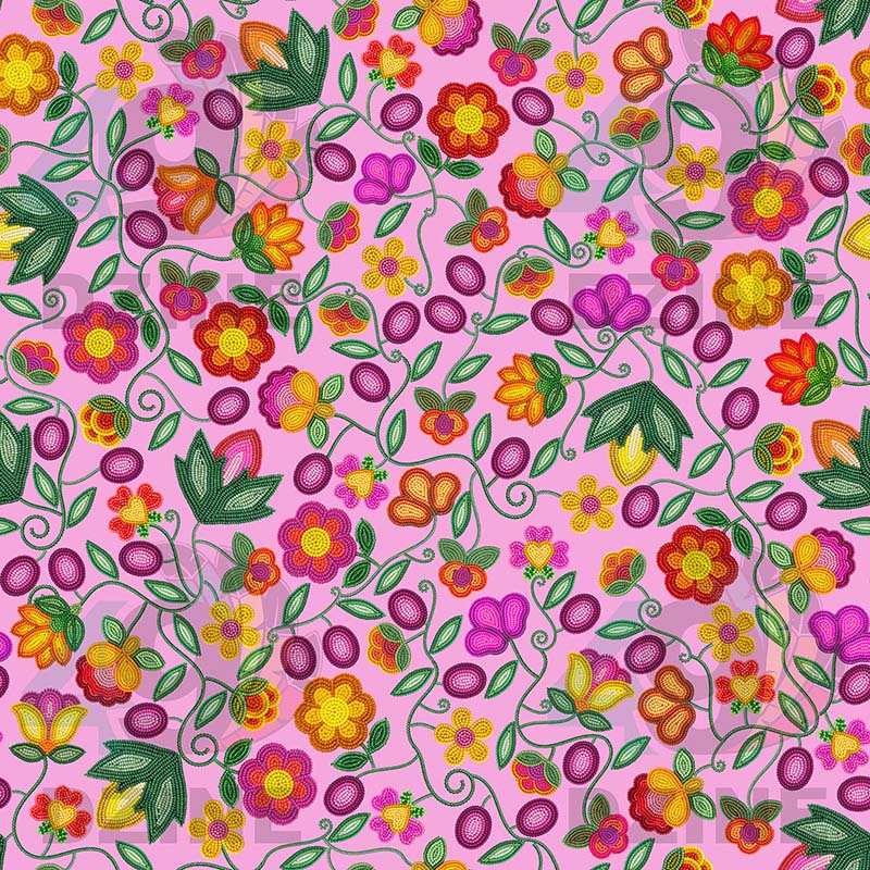Boreal Bounty Pink Cotton Poplin