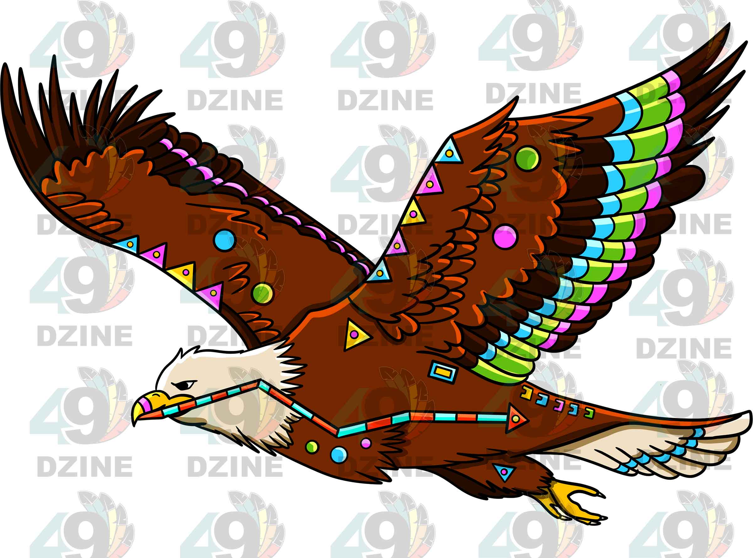 Eagle 2 Colored UV Sticker