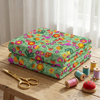 Boreal Bounty Green Cotton Poplin