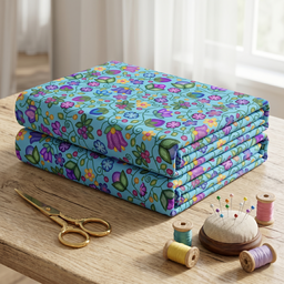 Bloom Uplift Sky Cotton Poplin