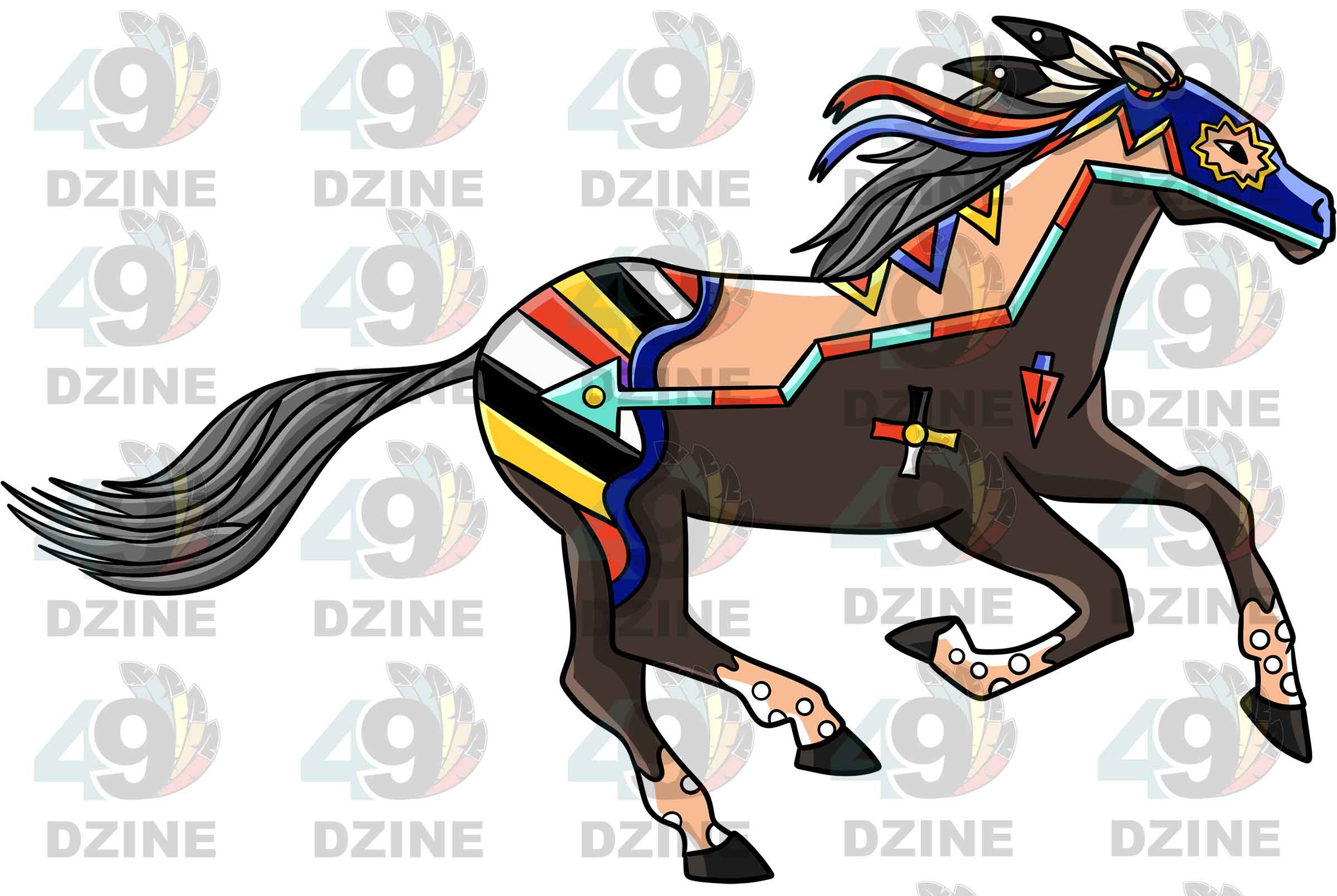 Horse 5 Colored UV Sticker