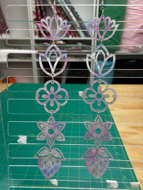 Handmade Long Acrylic Earrings