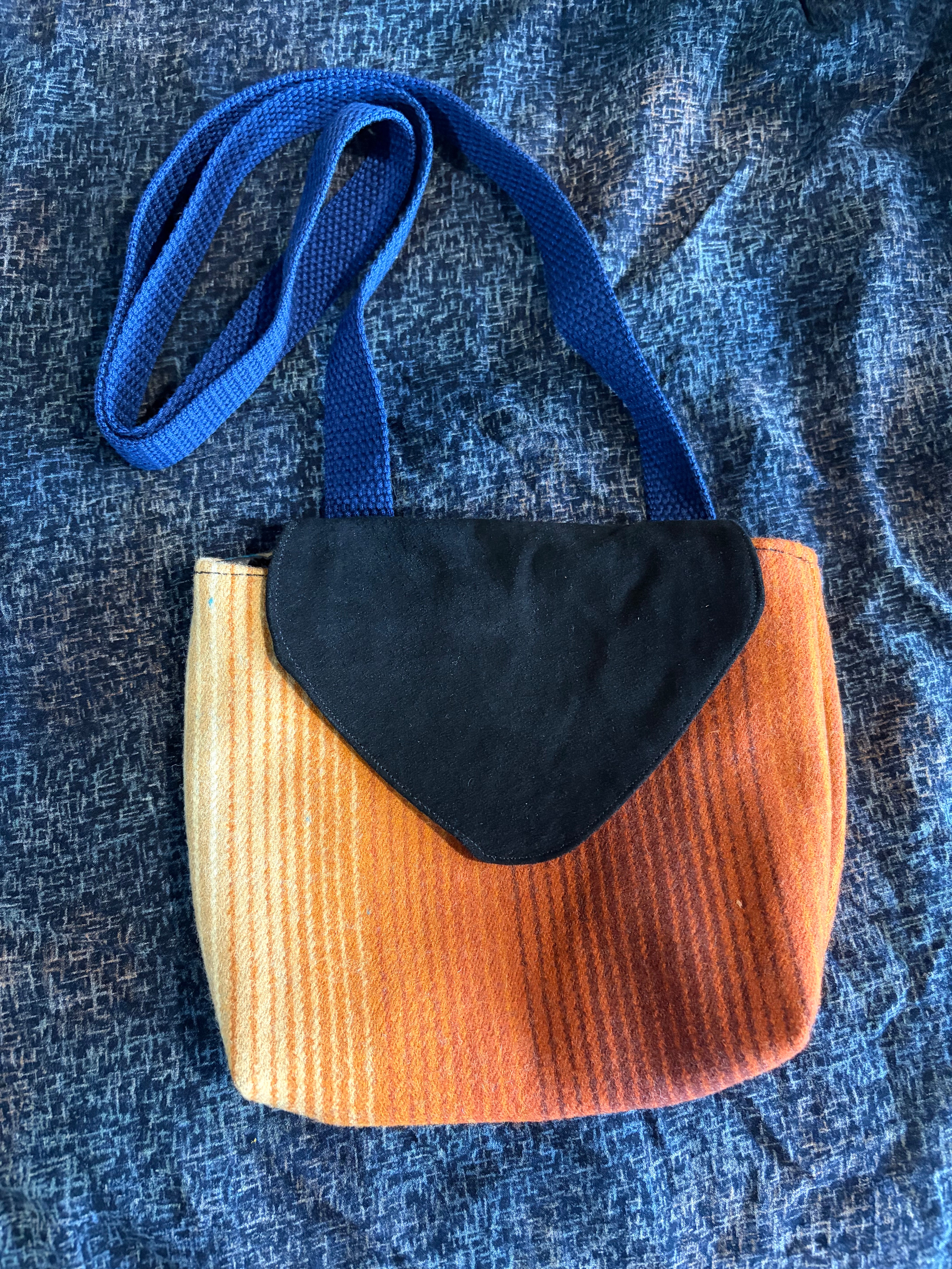 Dorienne Proulx Geometric Bag Blue Strap