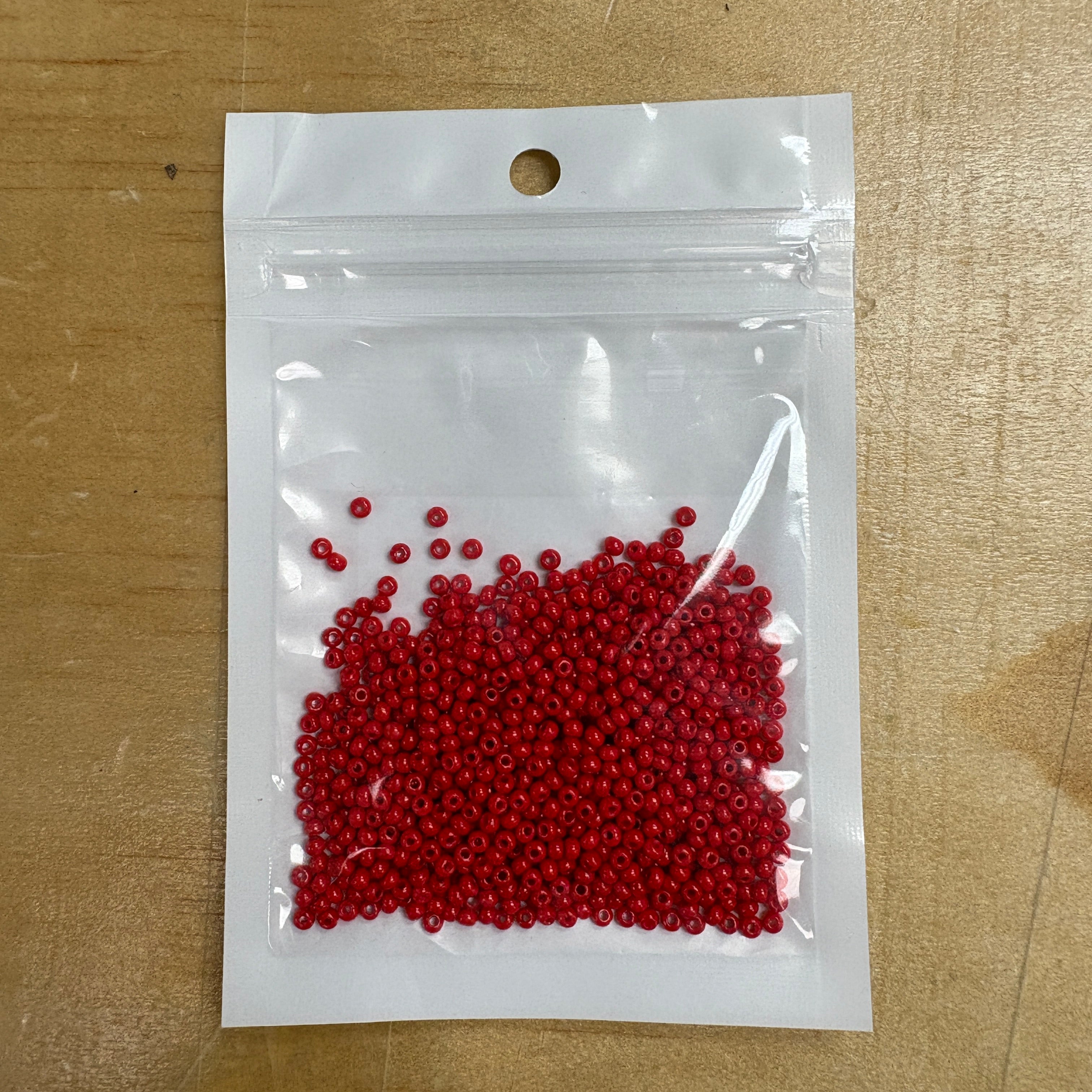 2mm Glass Seed Beads Size 12/0 -Strawberry