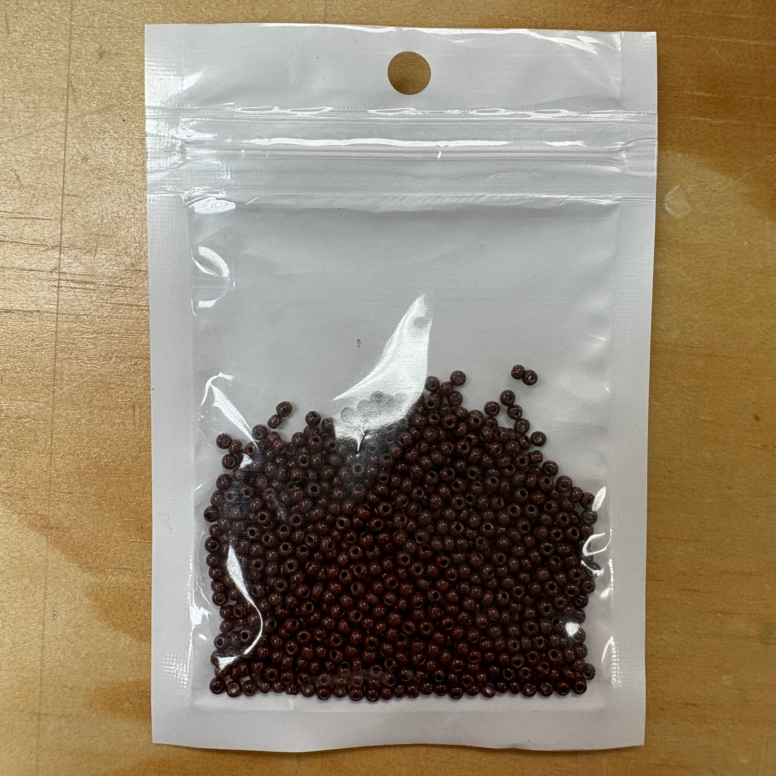 2mm Glass Seed Beads Size 12/0 - Chocolate Chip