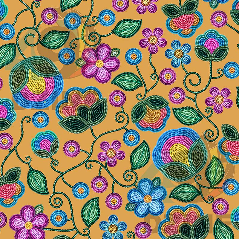 Turquoise Sunbeam Yellow Cotton Poplin