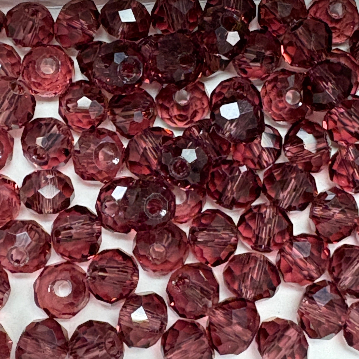 6mm Rondelle Glass Bead - Deep