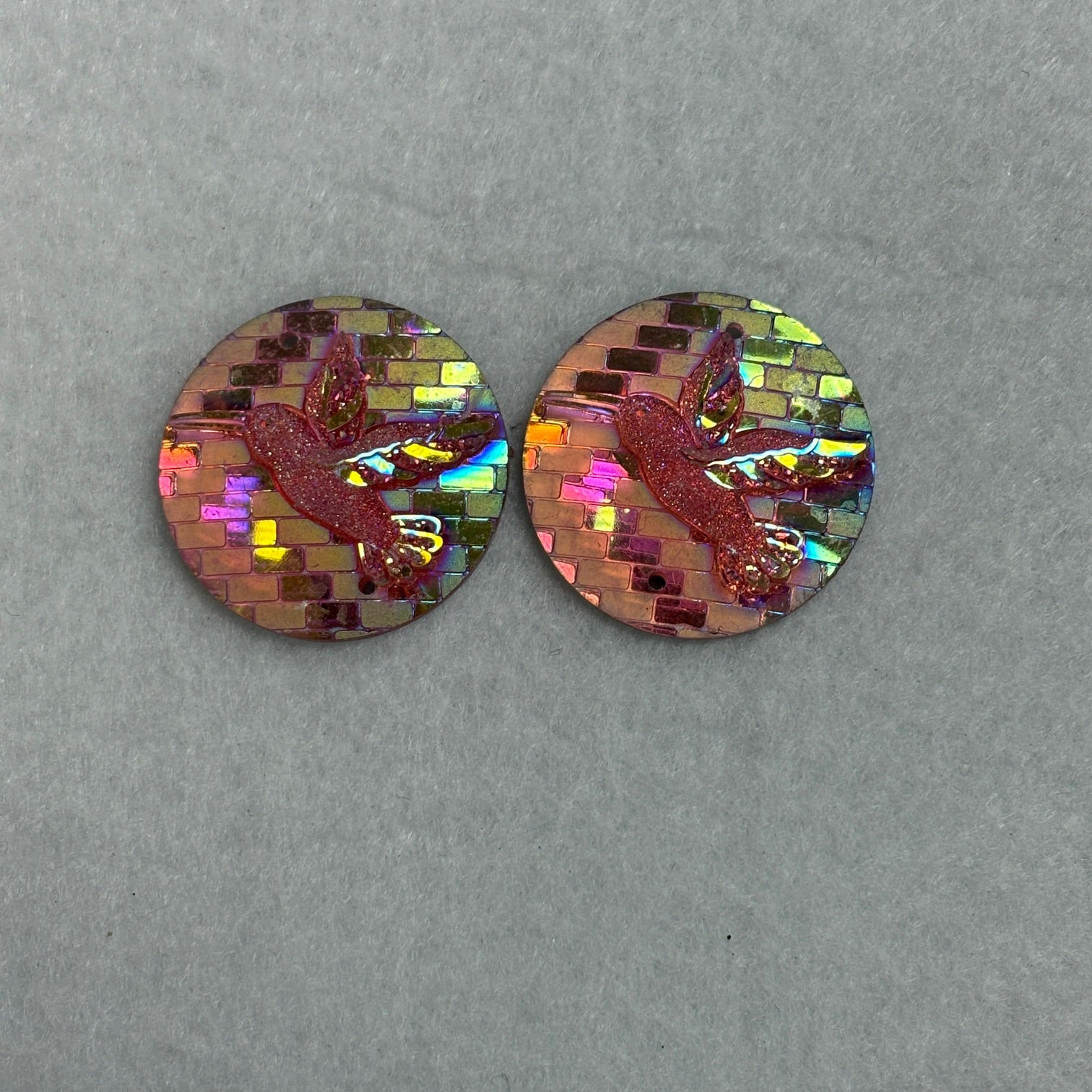 Hummingbird Cabochons Set of 2